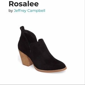 Jeffrey Campbell Suede Leather Black Booties